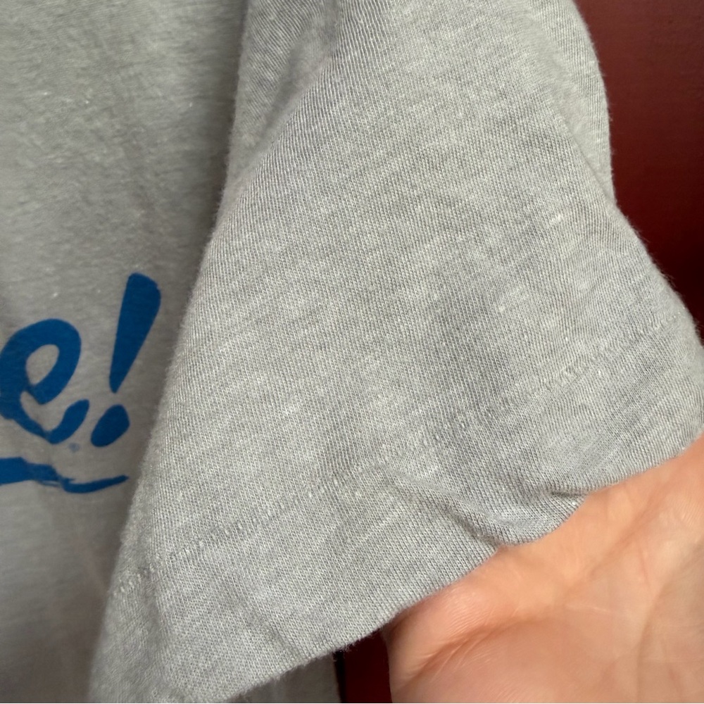 HOMAGE Light Gray Tee with Bold Blue "Go Big Blue!" Graphic - Picture 4 of 5
